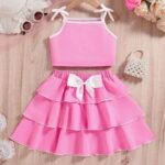 Crop top and short skirt for kids