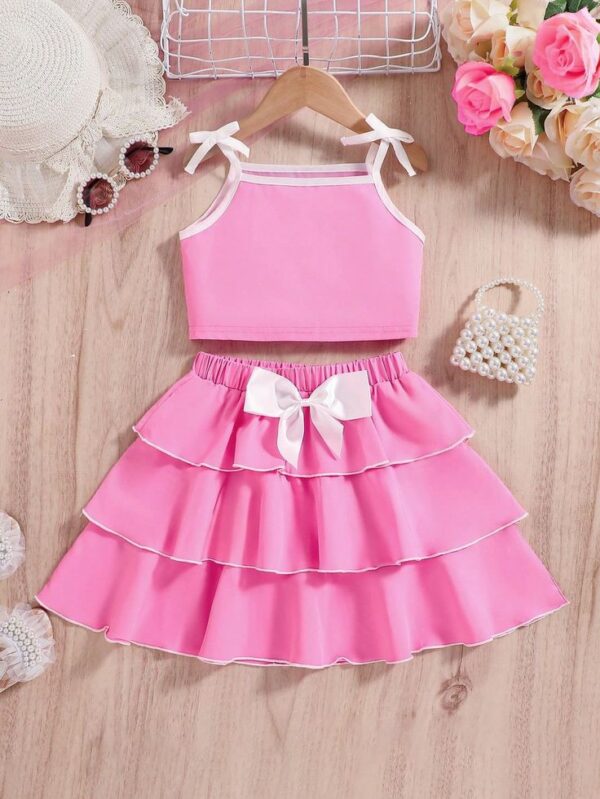 Crop top and short skirt for kids