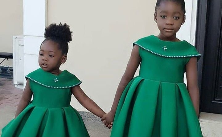 Elegant Dark Green Bow Dress for Girls