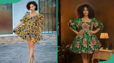 Ankara short flare gowns 2025
