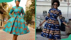 Ankara short flare gowns 2025